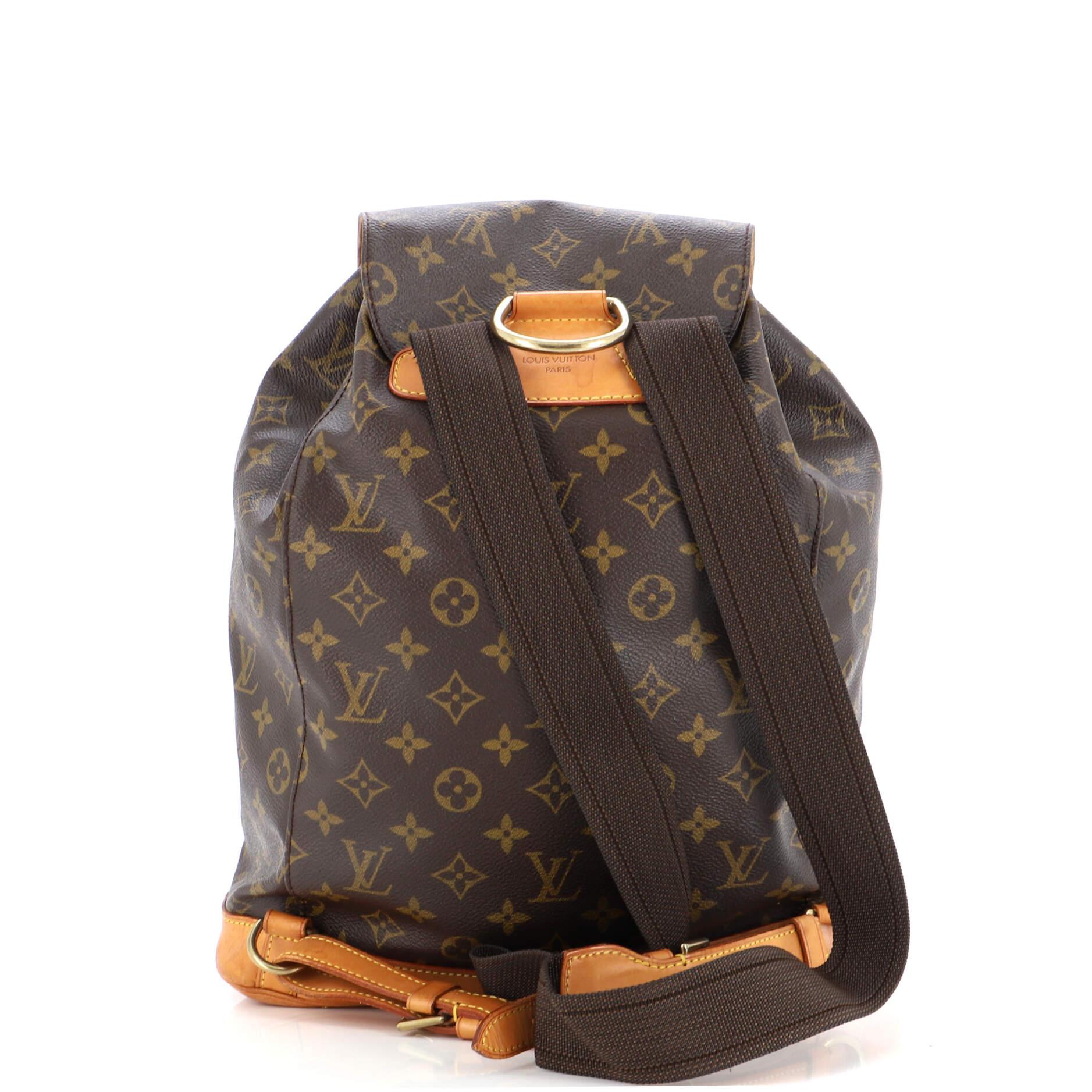 Louis Vuitton Vintage Montsouris Backpack Monogram Canvas GM In Good Condition For Sale In NY, NY