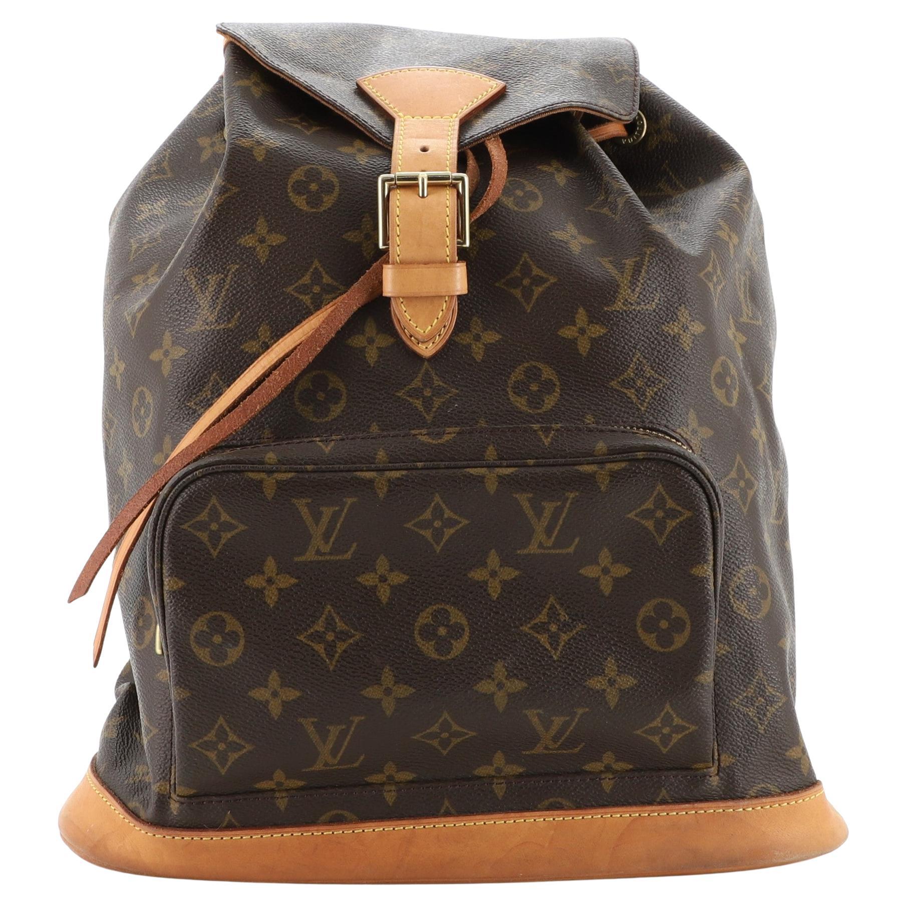 Louis Vuitton Vintage Montsouris Backpack Monogram Canvas GM