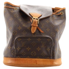 Louis Vuitton Vintage Montsouris Backpack Monogram Canvas MM