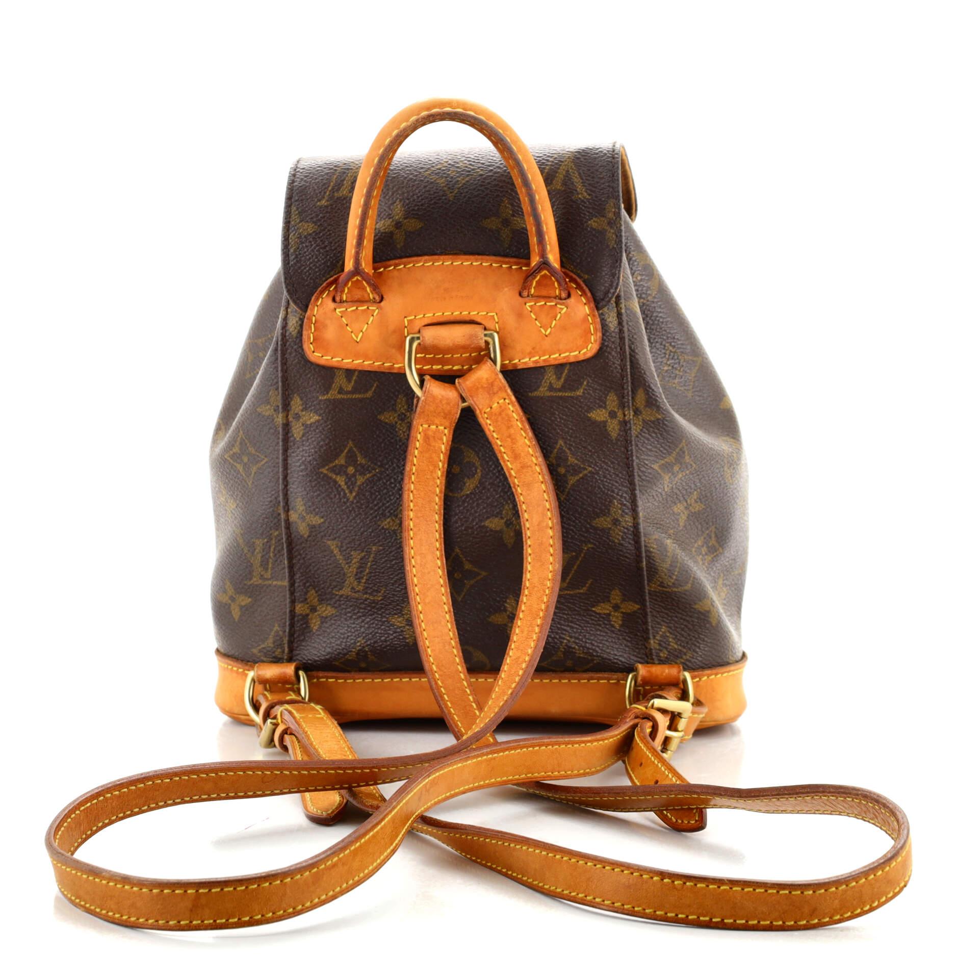 Black Louis Vuitton Vintage Montsouris Backpack Monogram Canvas PM