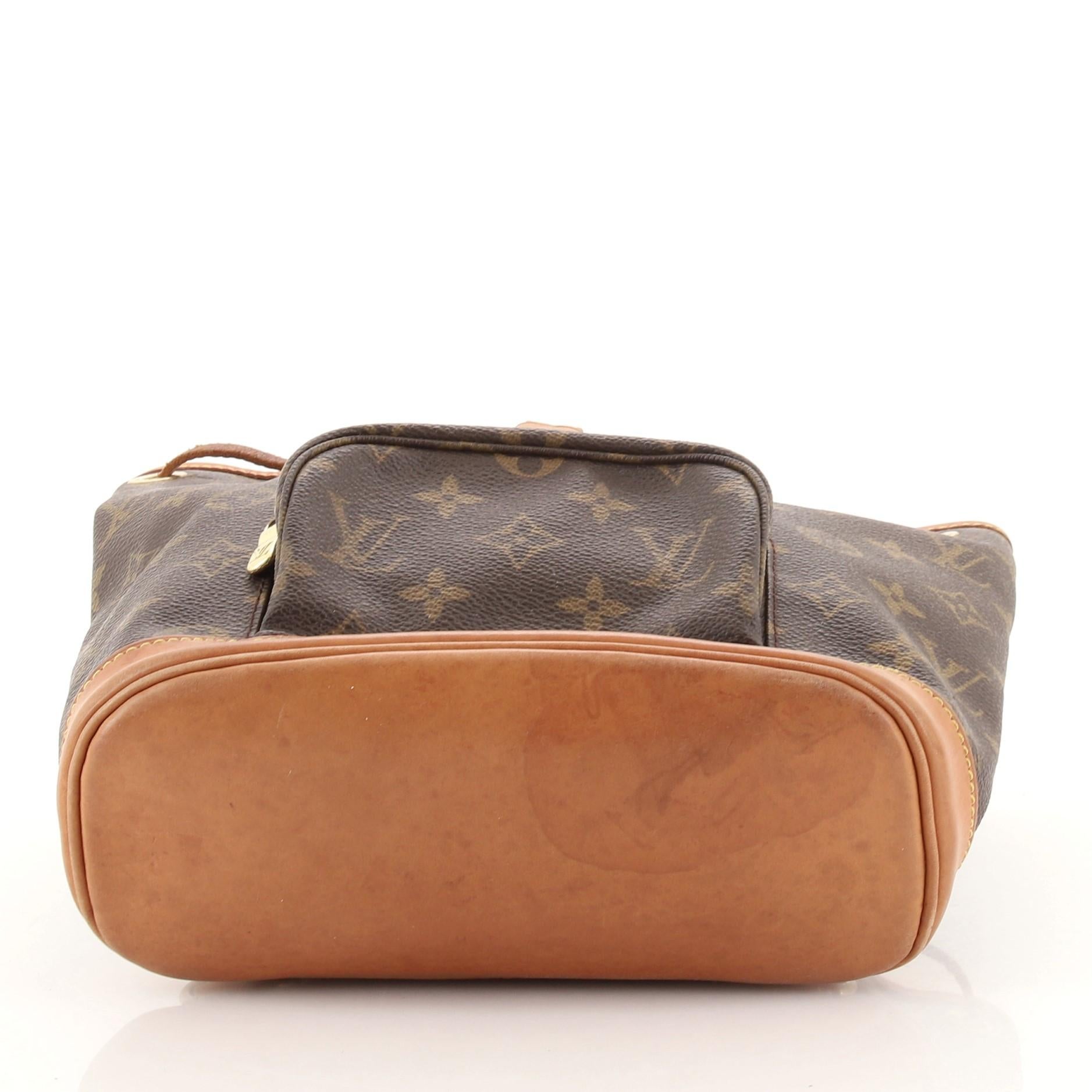 Louis Vuitton Vintage Montsouris Rucksack Monogramm Segeltuch PM im Zustand „Relativ gut“ in NY, NY