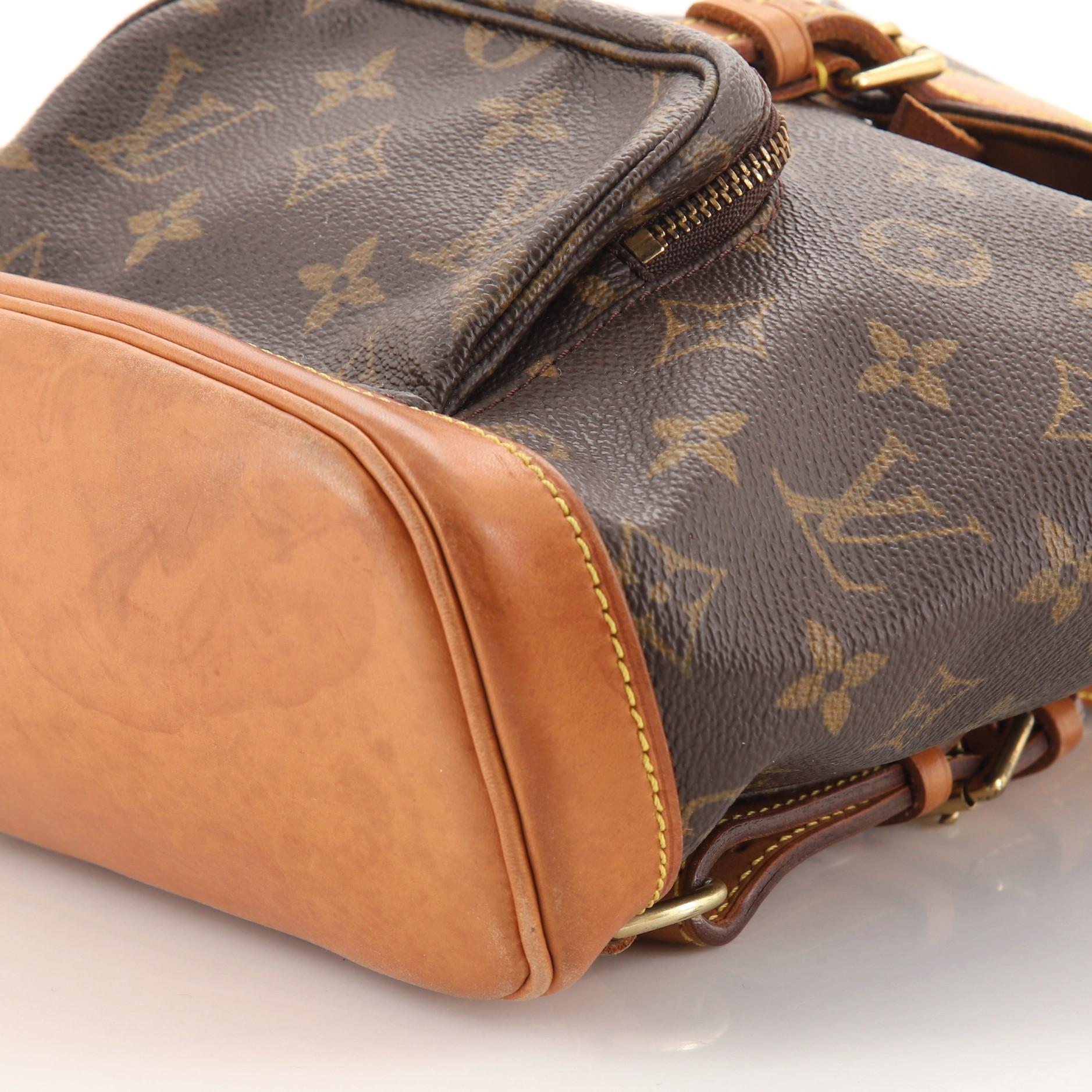 Louis Vuitton Vintage Montsouris Rucksack Monogramm Segeltuch PM 1