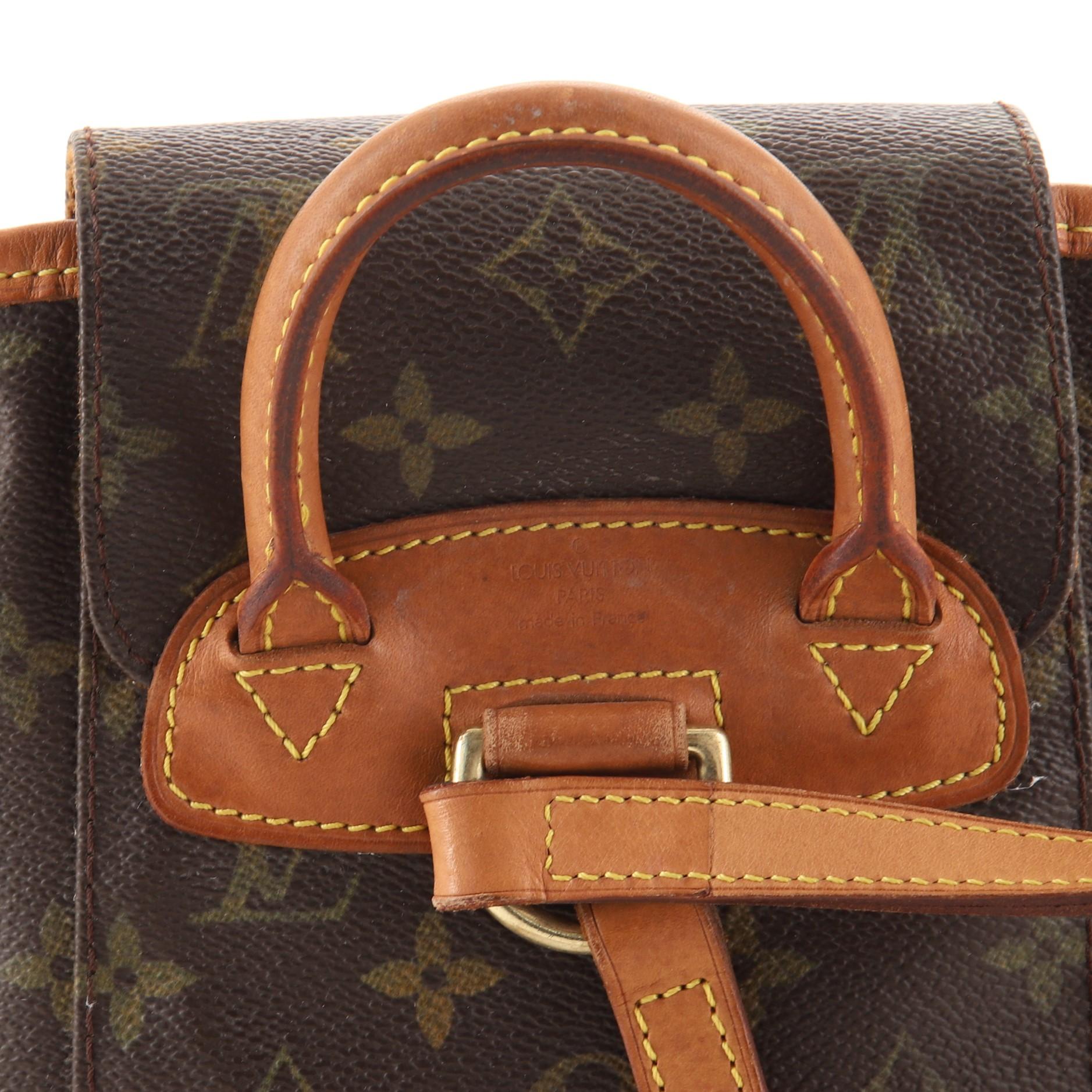 Louis Vuitton Vintage Montsouris Rucksack Monogramm Segeltuch PM 2