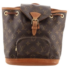 Louis Vuitton Vintage Montsouris Rucksack Monogramm Segeltuch PM
