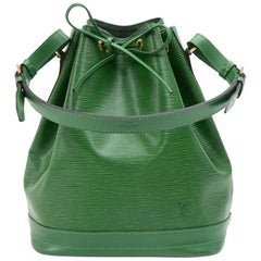 Louis Vuitton Vintage Noe Large Green Epi Leather Shoulder Bag
