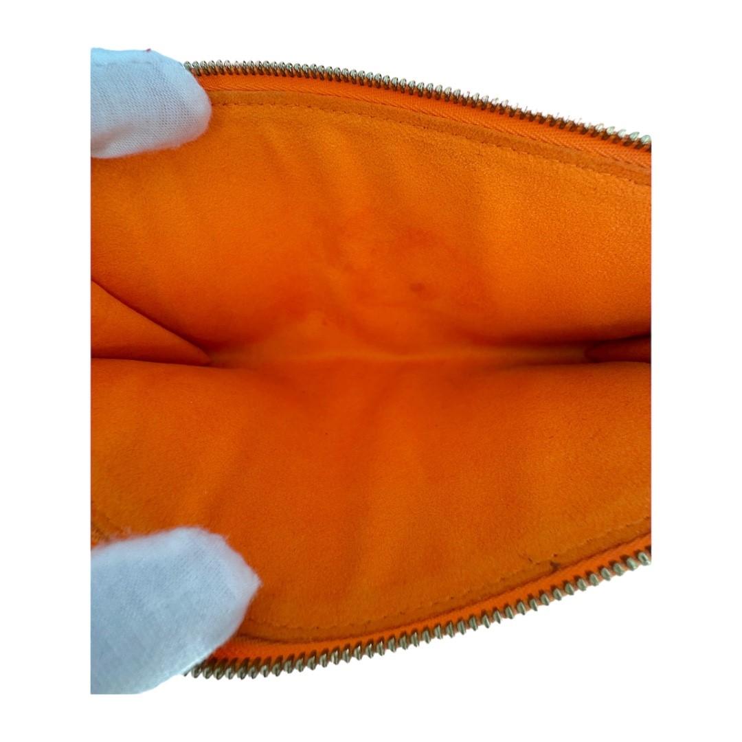 Louis Vuitton Vintage Orange Epi Pochette Accessories For Sale 2