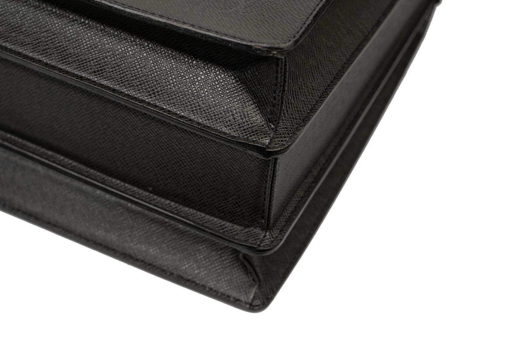Black Louis Vuitton Vintage Pilot Briefcase For Sale