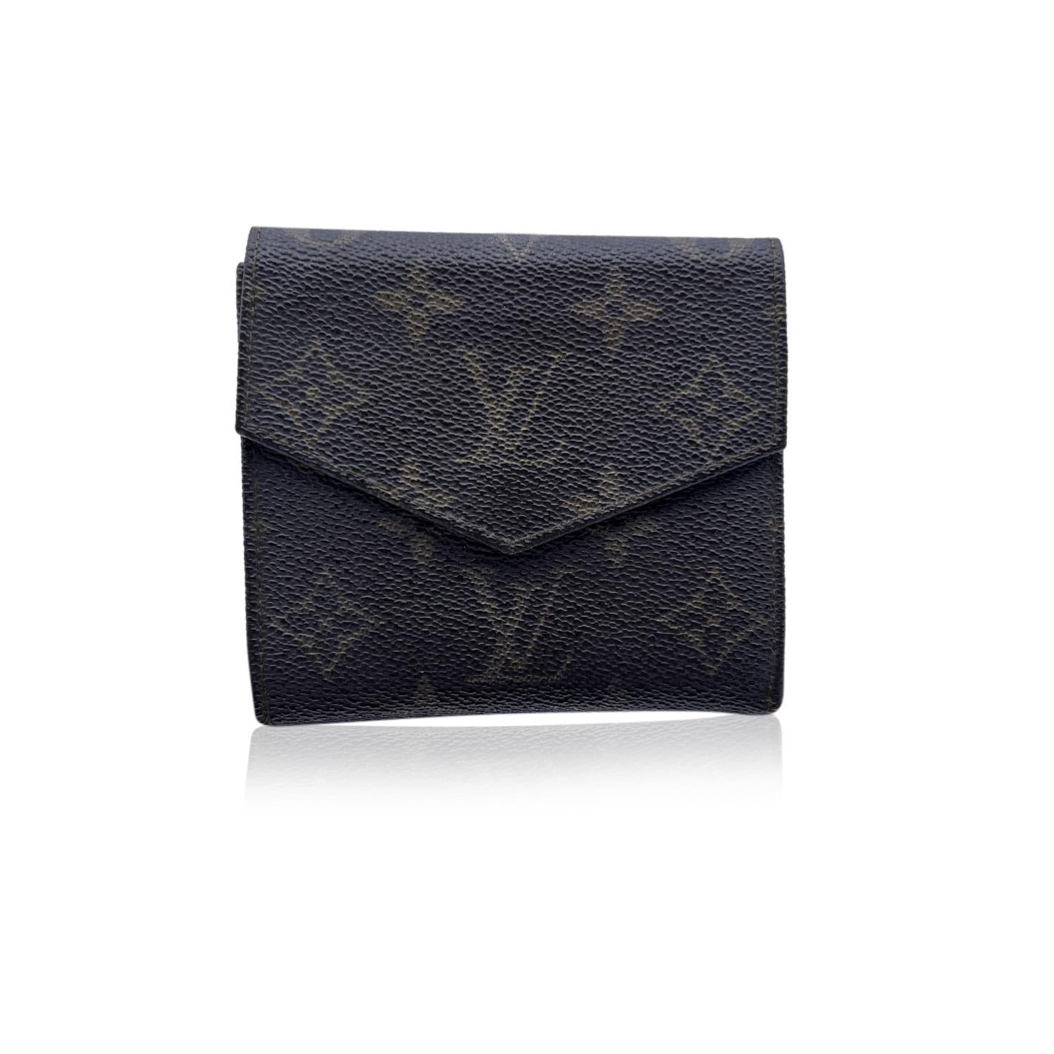Black Louis Vuitton Vintage Pocket Double Flap Wallet Monogram Canvas