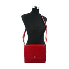 Louis Vuitton Vintage Red Epi Grenelle Messenger Crossbody Bag