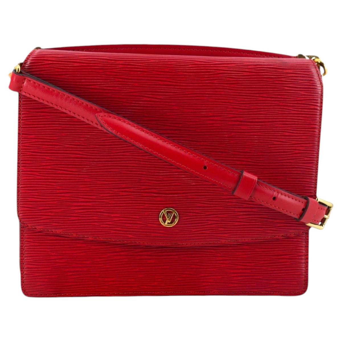 Sac à bandoulière vintage Louis Vuitton « Epi Grenelle » rouge