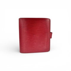 Louis Vuitton Vintage Red Epi Leather Compact Wallet Coin Purse