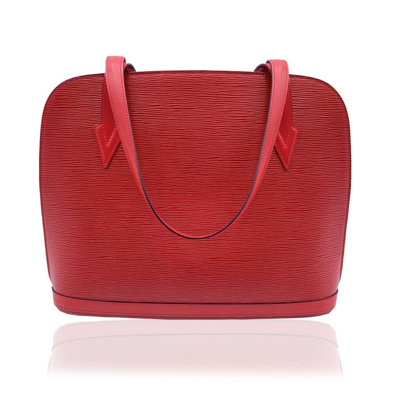 Louis Vuitton Red Epi Leather Vintage Lussac Tote Bag For Sale at 1stDibs   louis vuitton lussac tote, lussac louis vuitton, louis vuitton epi lussac  tote