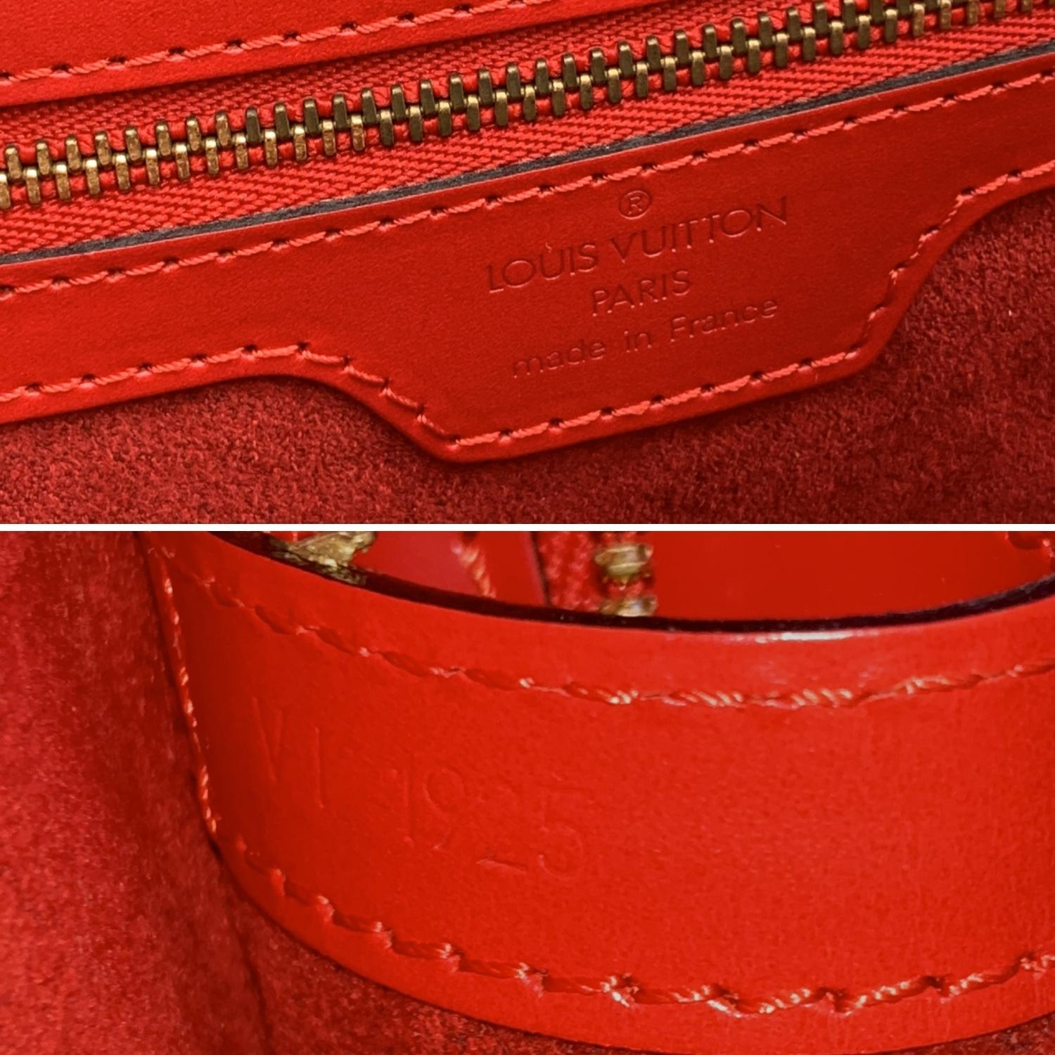 Louis Vuitton Vintage Red Epi Leather Lussac Tote Shoulder Bag In Excellent Condition In Rome, Rome