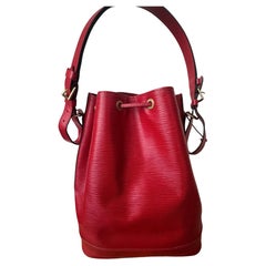 Louis Vuitton Vintage Red Epi Leather Noé GM Bucket Bag