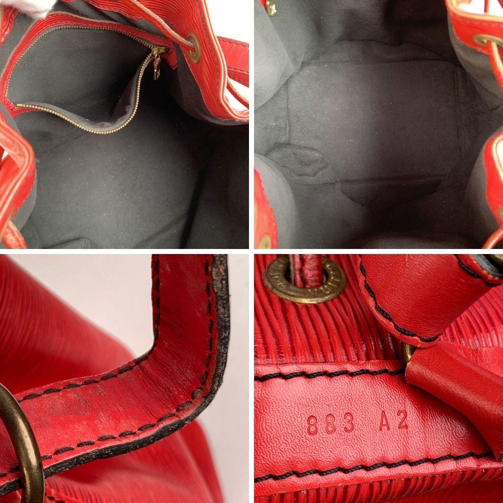 Louis Vuitton Vintage Red Epi Leather Petit Noe Shoulder Bag 2