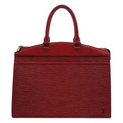 Louis Vuitton Vintage Red Epi Leather Riviera Satchel Bag