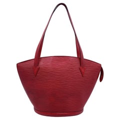 Louis Vuitton Vintage Red Epi Leather Saint Jacques GM Tote Bag