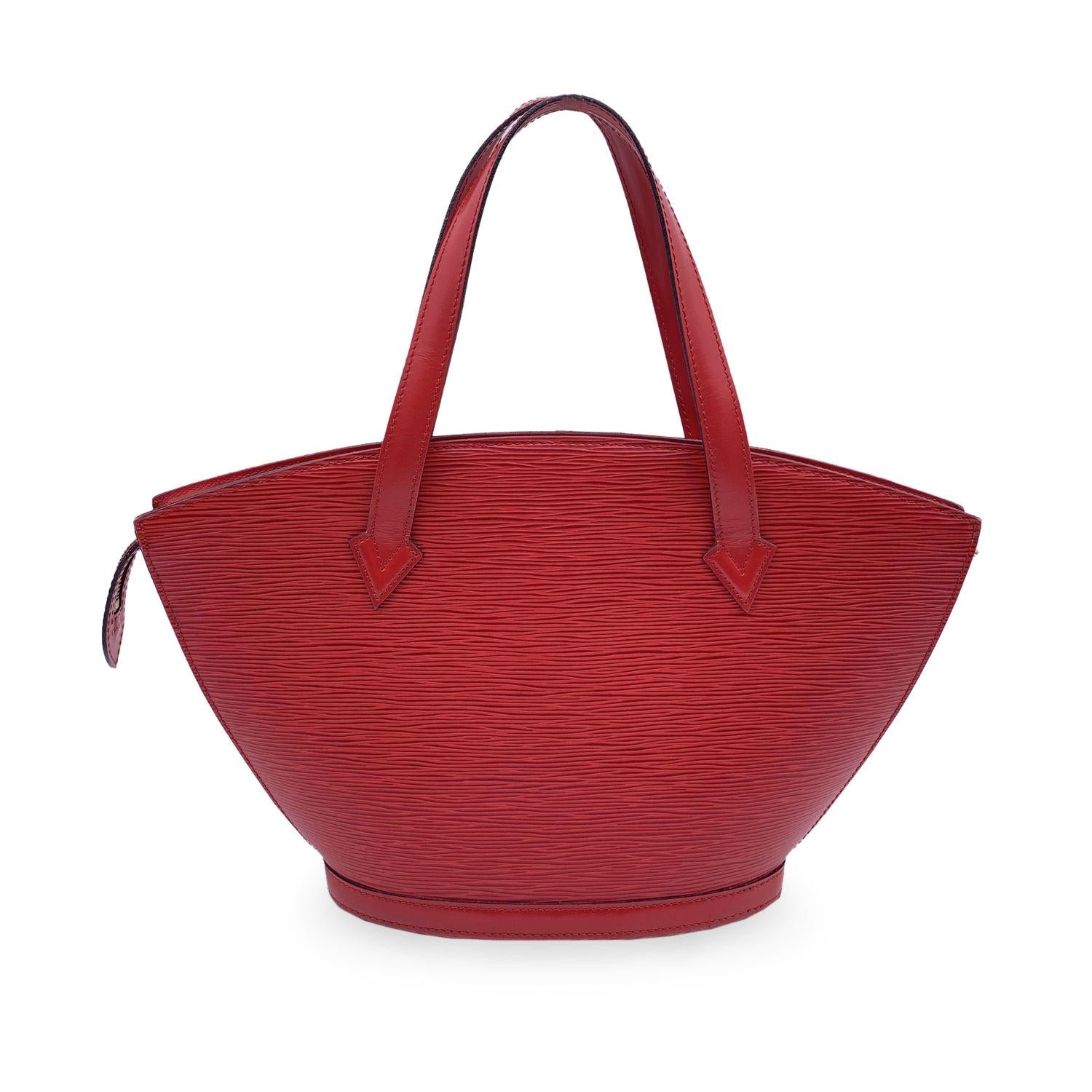 Louis Vuitton Vintage Red Epi Leather Saint Jacques PM Bag In Excellent Condition For Sale In Rome, Rome