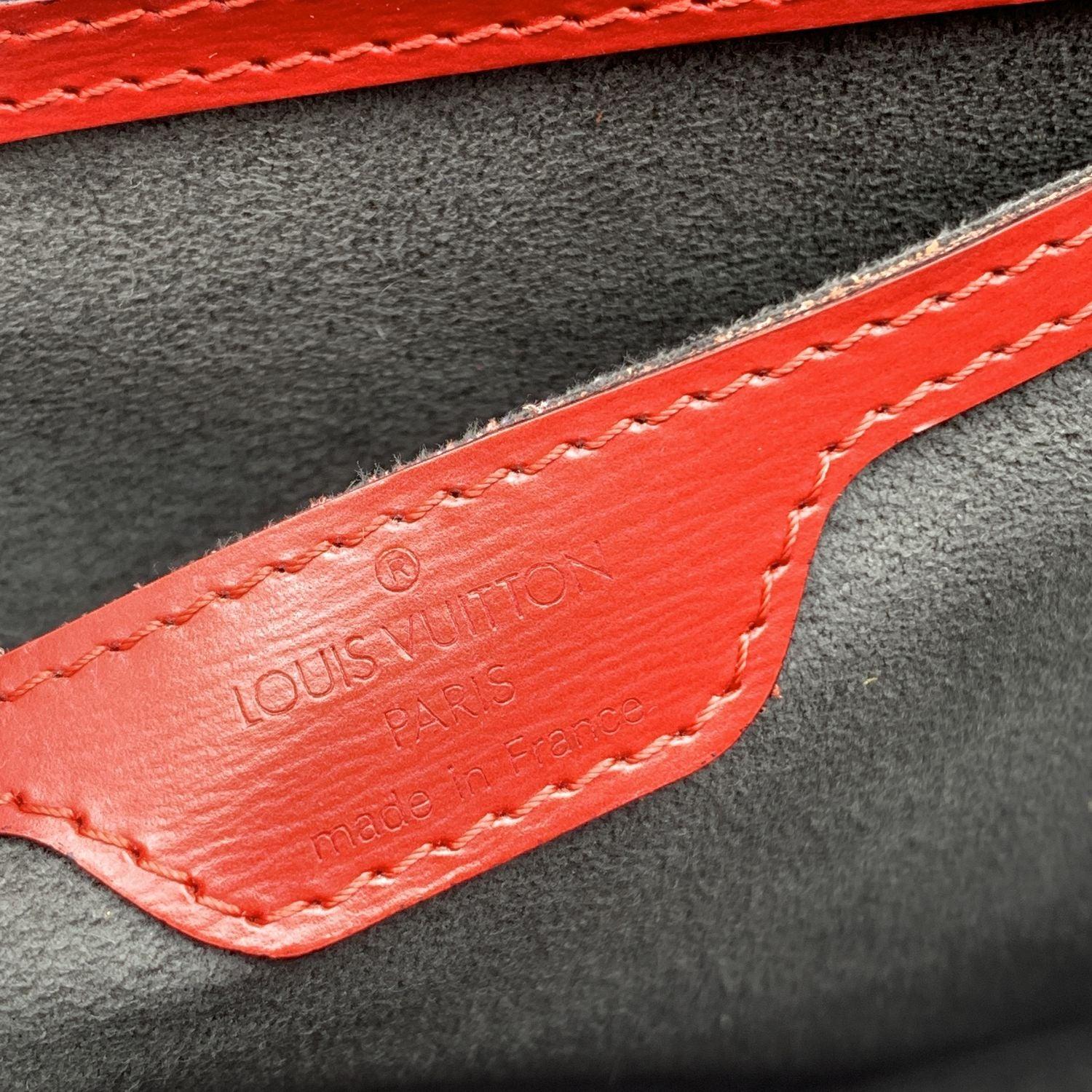 Louis Vuitton Vintage Red Epi Leather Saint Jacques PM Bag For Sale 3