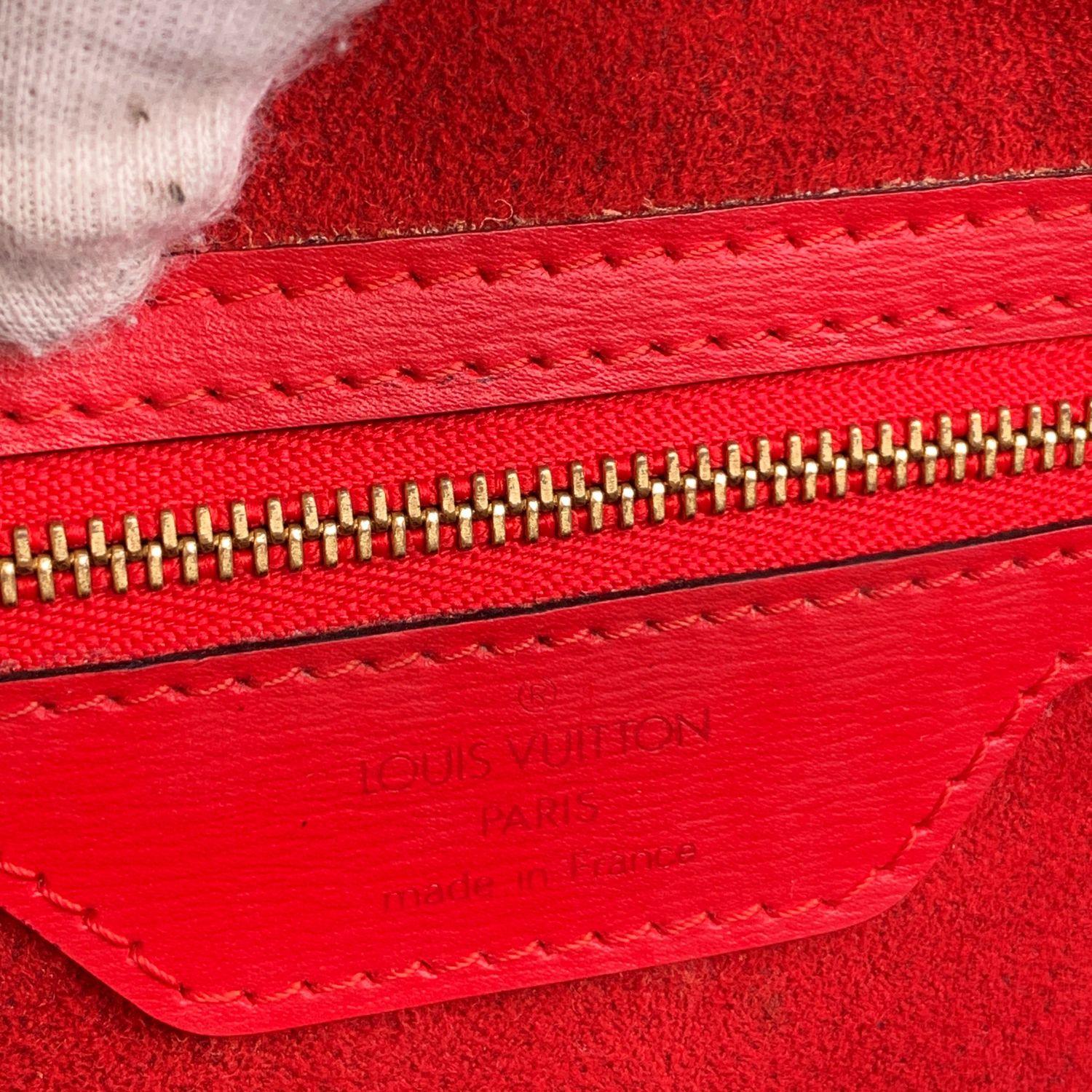 Louis Vuitton Vintage Red Epi Leather Saint Jacques Shoulder Bag 5