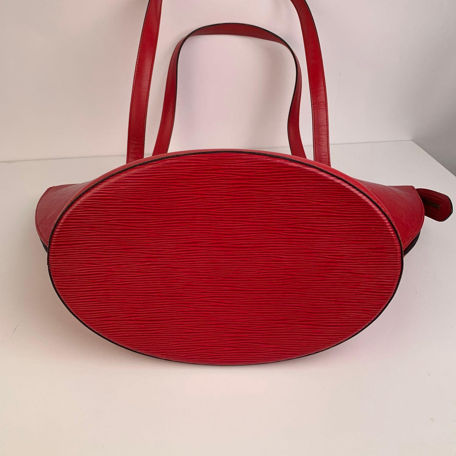 Women's Louis Vuitton Vintage Red Epi Leather Saint Jacques Shoulder Bag