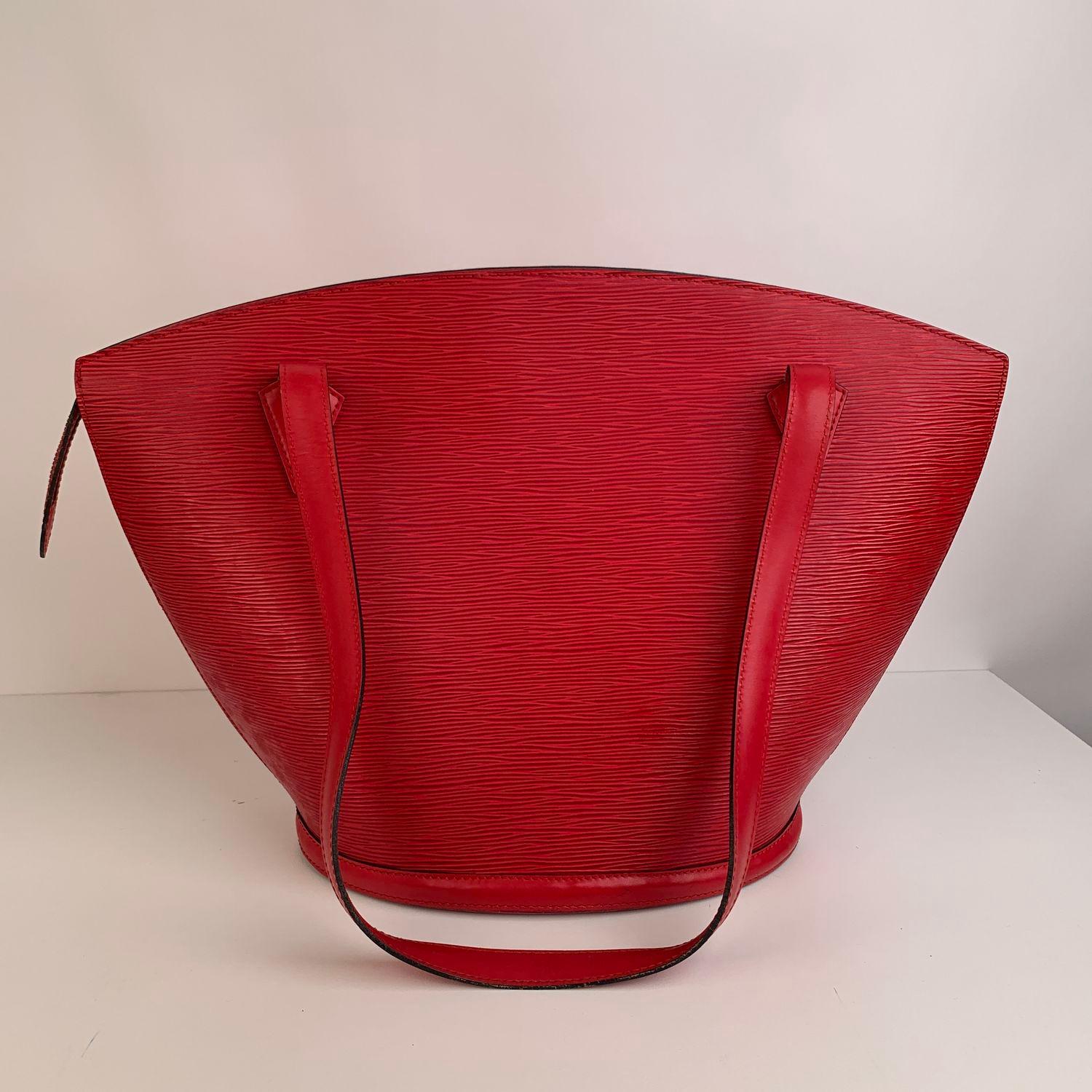 Louis Vuitton Vintage Red Epi Leather Saint Jacques Shoulder Bag 2