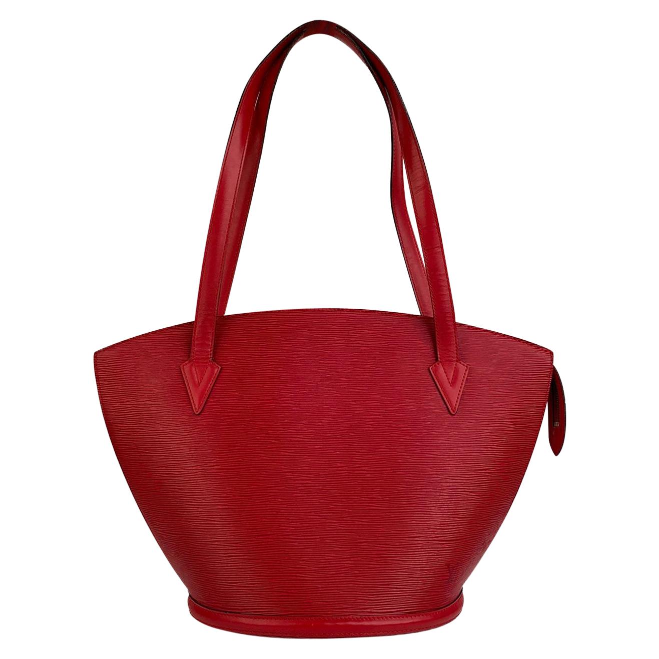 Louis Vuitton Vintage Red Epi Leather Saint Jacques Shoulder Bag