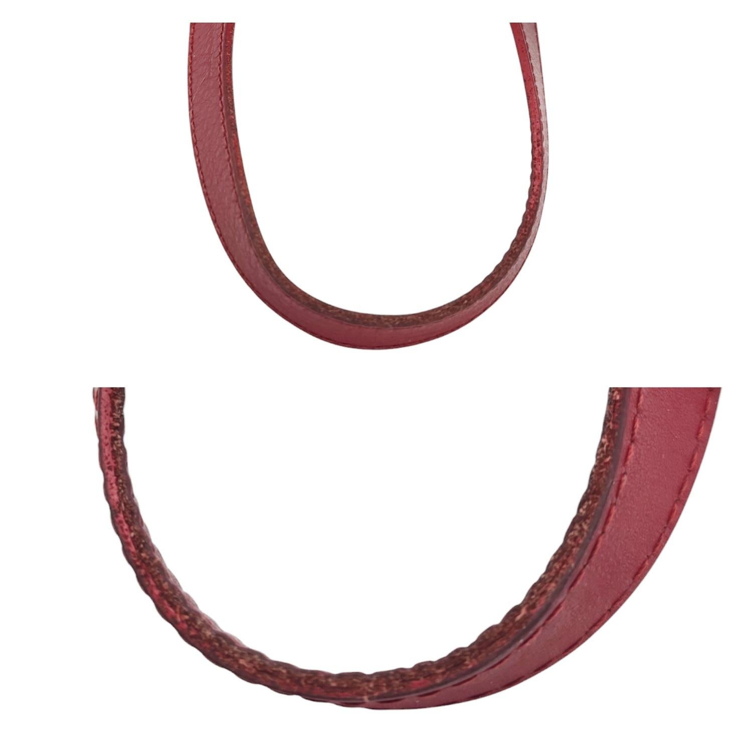 Louis Vuitton sac à main Segur MM vintage rouge en cuir EPI en vente 6