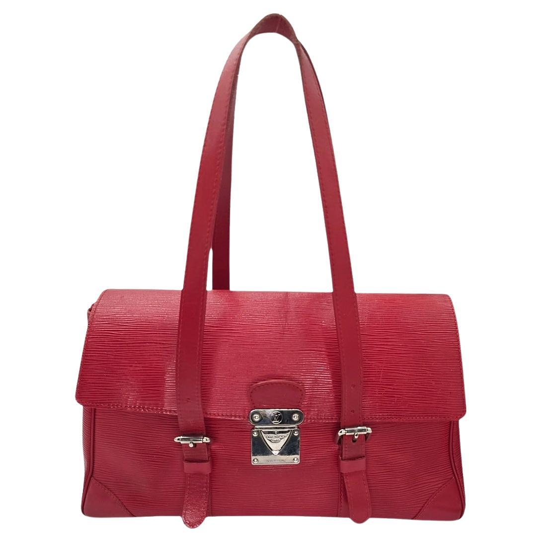 Louis Vuitton sac à main Segur MM vintage rouge en cuir EPI en vente