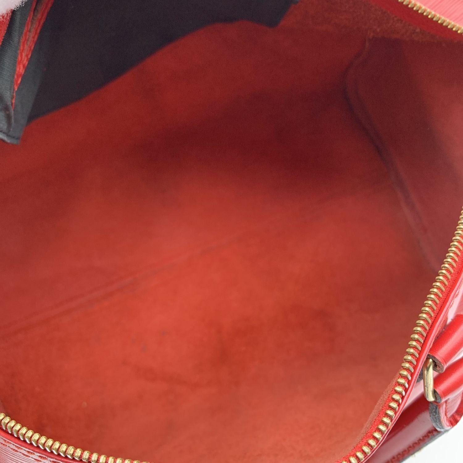 Louis Vuitton Vintage Red Epi Leather Speedy 35 Boston Bag Handbag 1