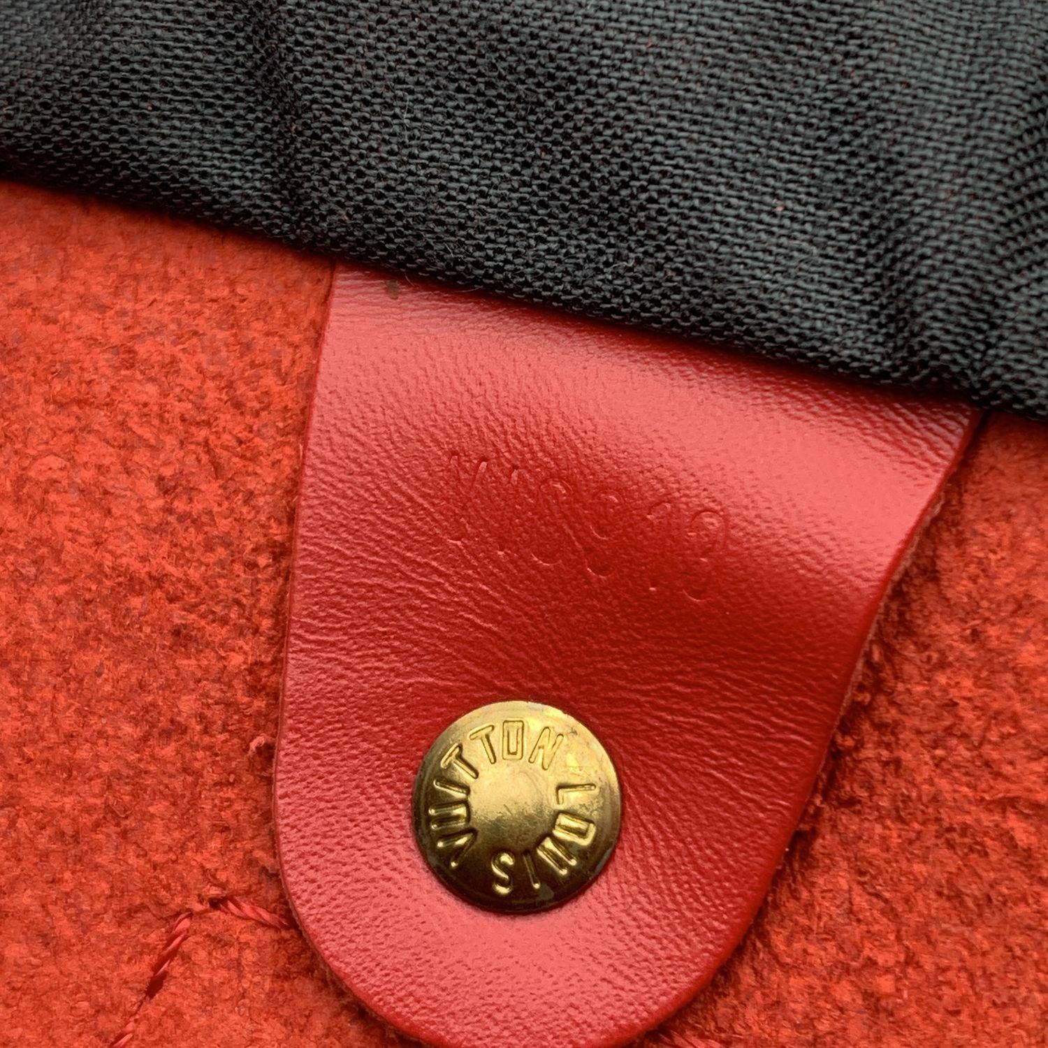 Louis Vuitton Vintage Red Epi Leather Speedy 35 Boston Bag Handbag 2