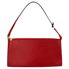 Louis Vuitton Vintage Red Epi Pochette Accessories