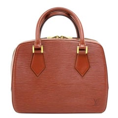 Louis Vuitton Used Sablon Brown Kenyan Fawn Epi Leather Hand Bag