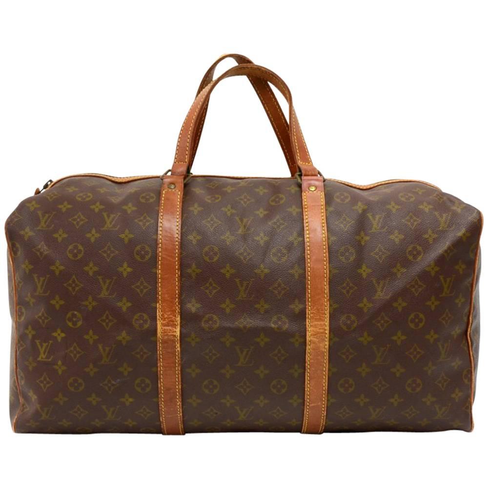 Louis Vuitton Vintage Sac Souple 55 Monogram Canvas Duffle Travel Bag