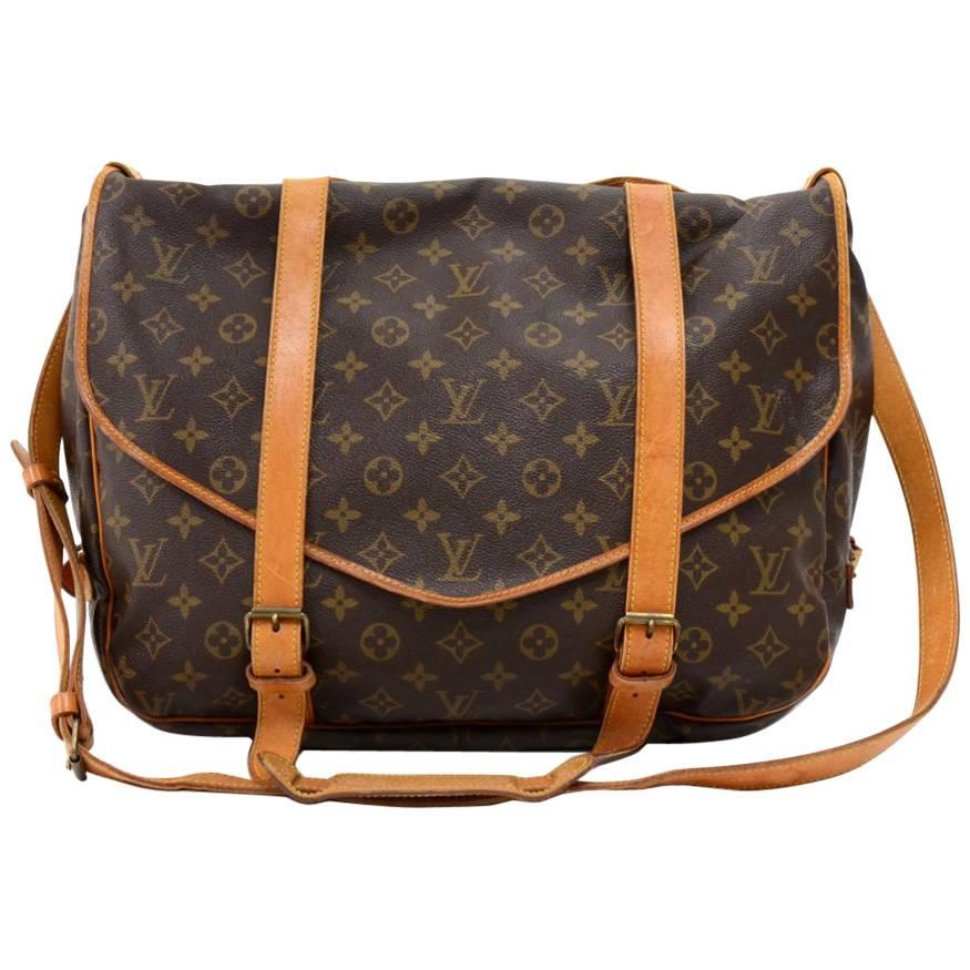 Louis Vuitton Vintage Saumur 43 XL Monogram Canvas Shoulder Bag