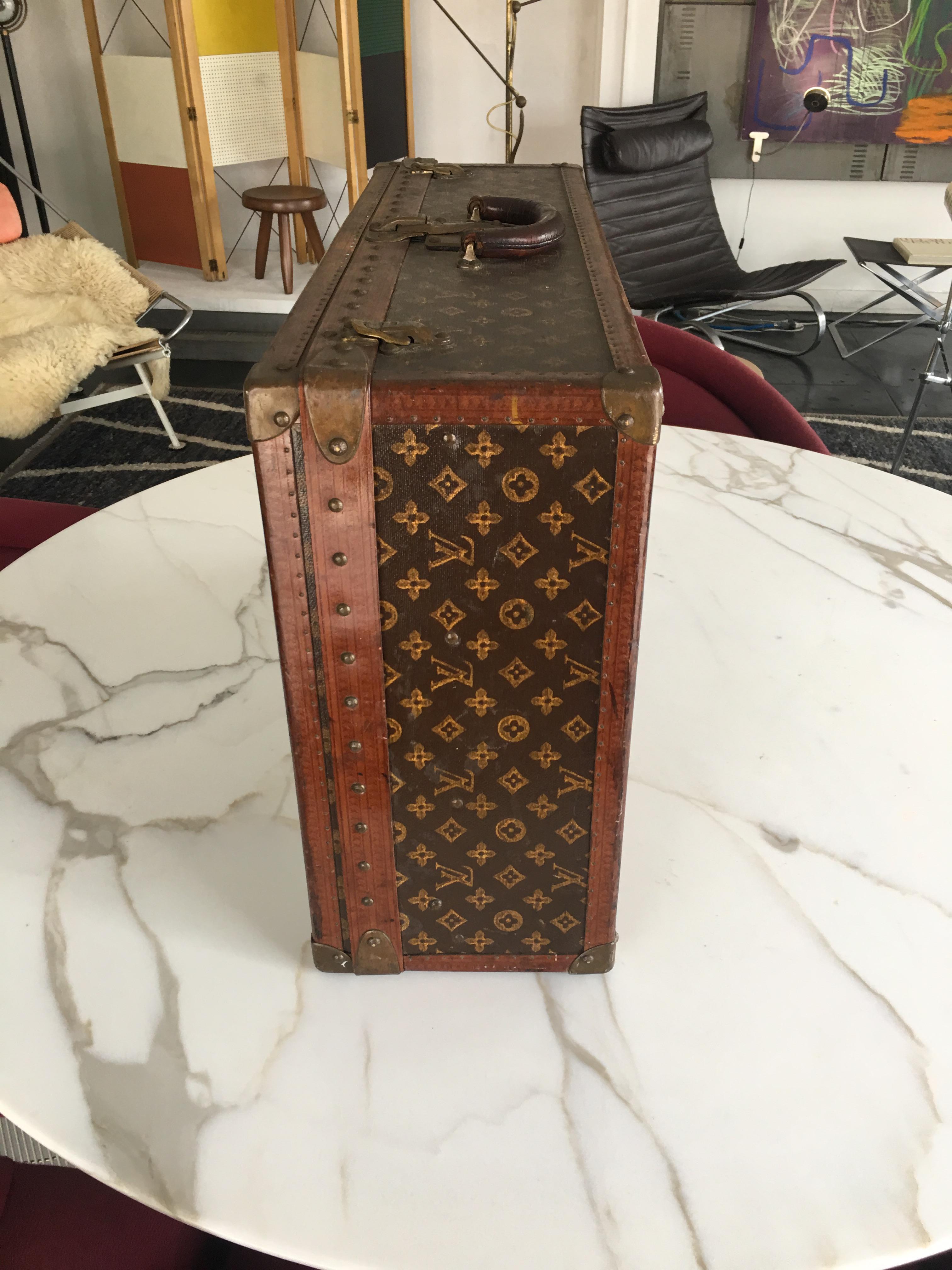 Brass Louis Vuitton Vintage Suitcase For Sale