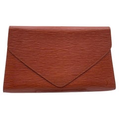 Louis Vuitton Vintage Tan Epi Leather Art Deco MM Clutch Bag