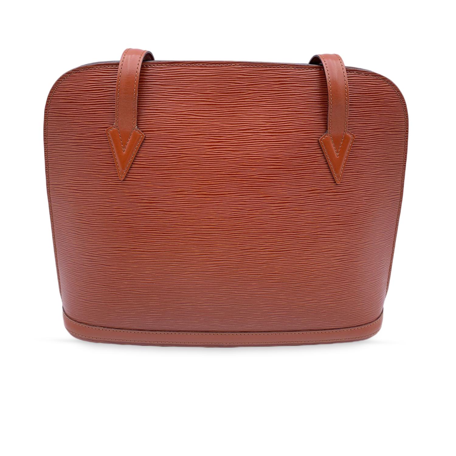 Women's Louis Vuitton Vintage Tan Epi Leather Lussac Tote Shoulder Bag