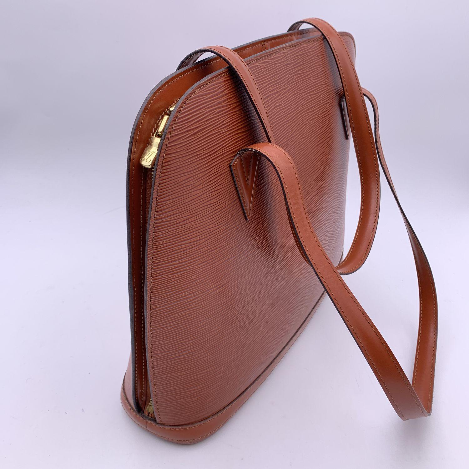 Louis Vuitton Vintage Tan Epi Leather Lussac Tote Shoulder Bag 4