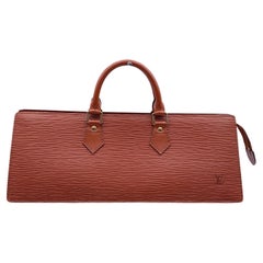 Louis Vuitton - Sac tricot vintage en cuir épi beige avec triangle