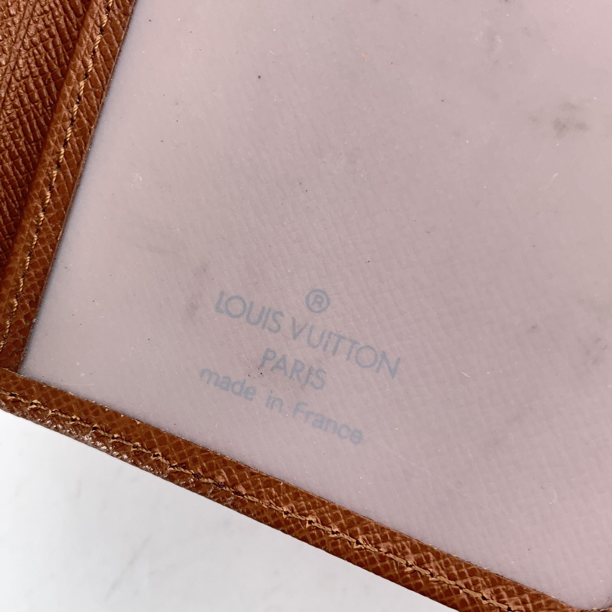 Louis Vuitton Vintage Tan Leather ID Card Wallet Photo Holder For Sale 1