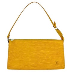 Louis Vuitton Vintage Tassil Yellow Epi Pochette Accessories