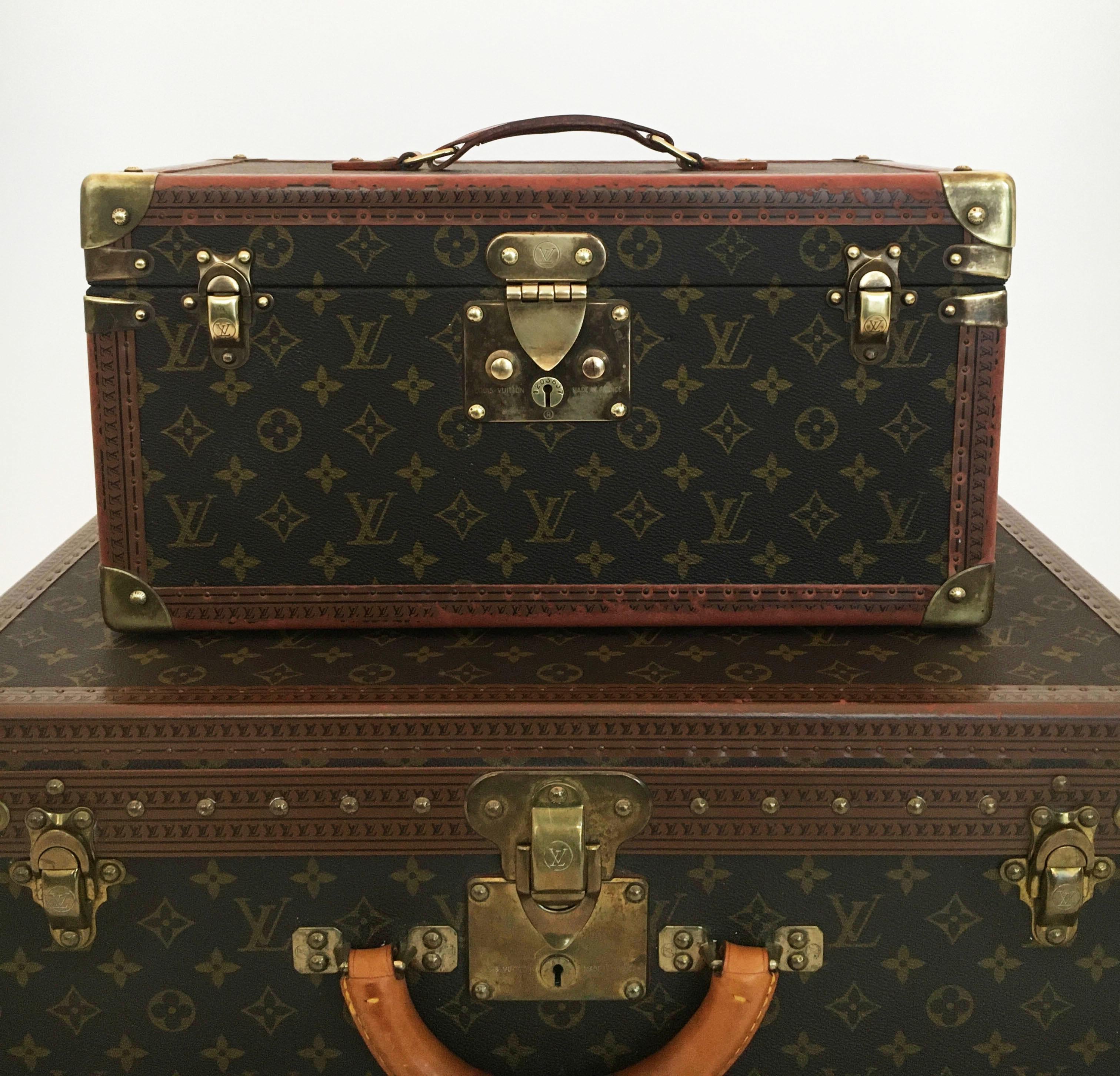 Louis Vuitton Vintage Train Case, Boite Bouteilles Et Glace, Beauty Case For Sale 2