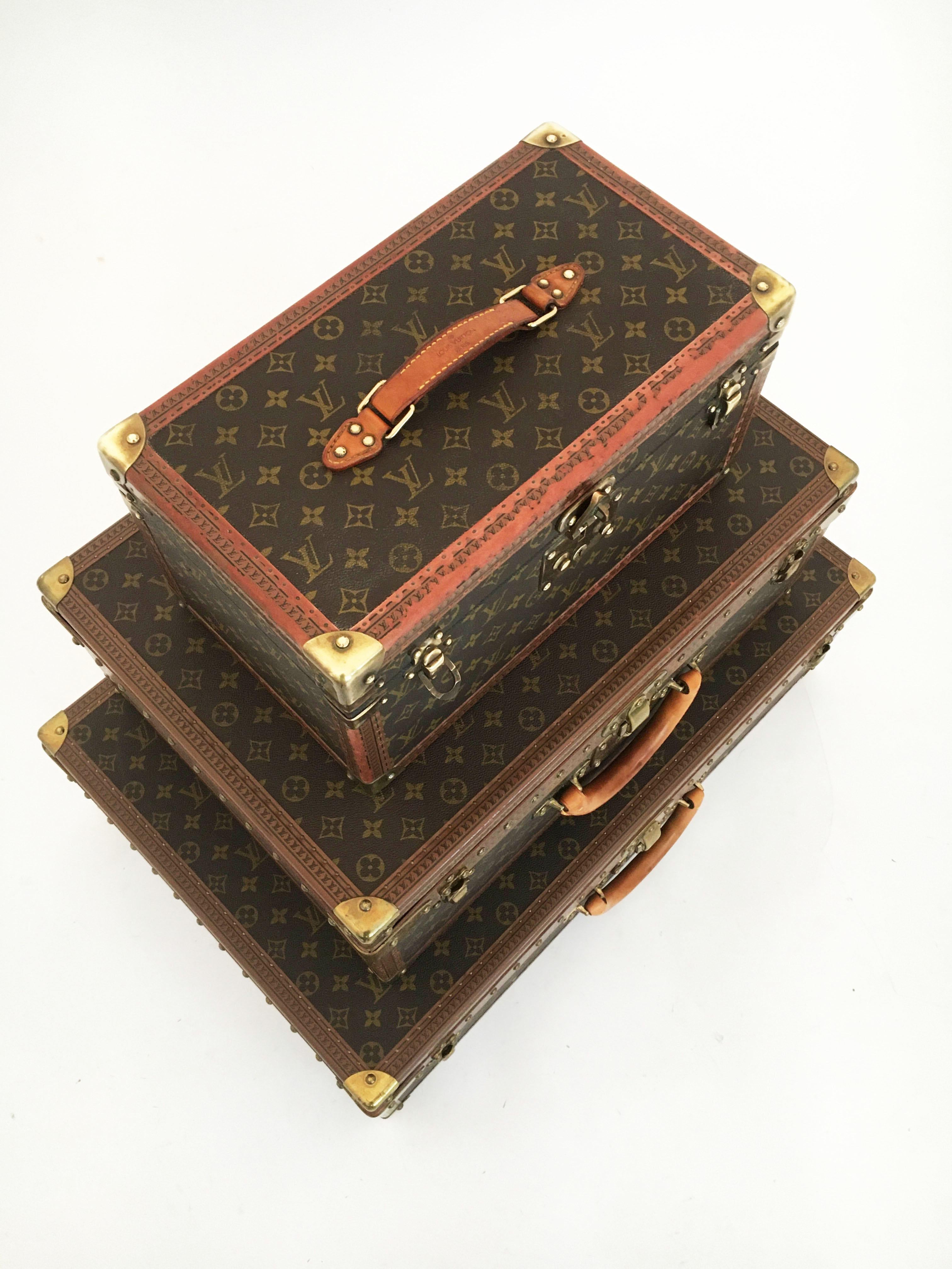 Louis Vuitton Vintage Train Case, Boite Bouteilles Et Glace, Beauty Case For Sale 5