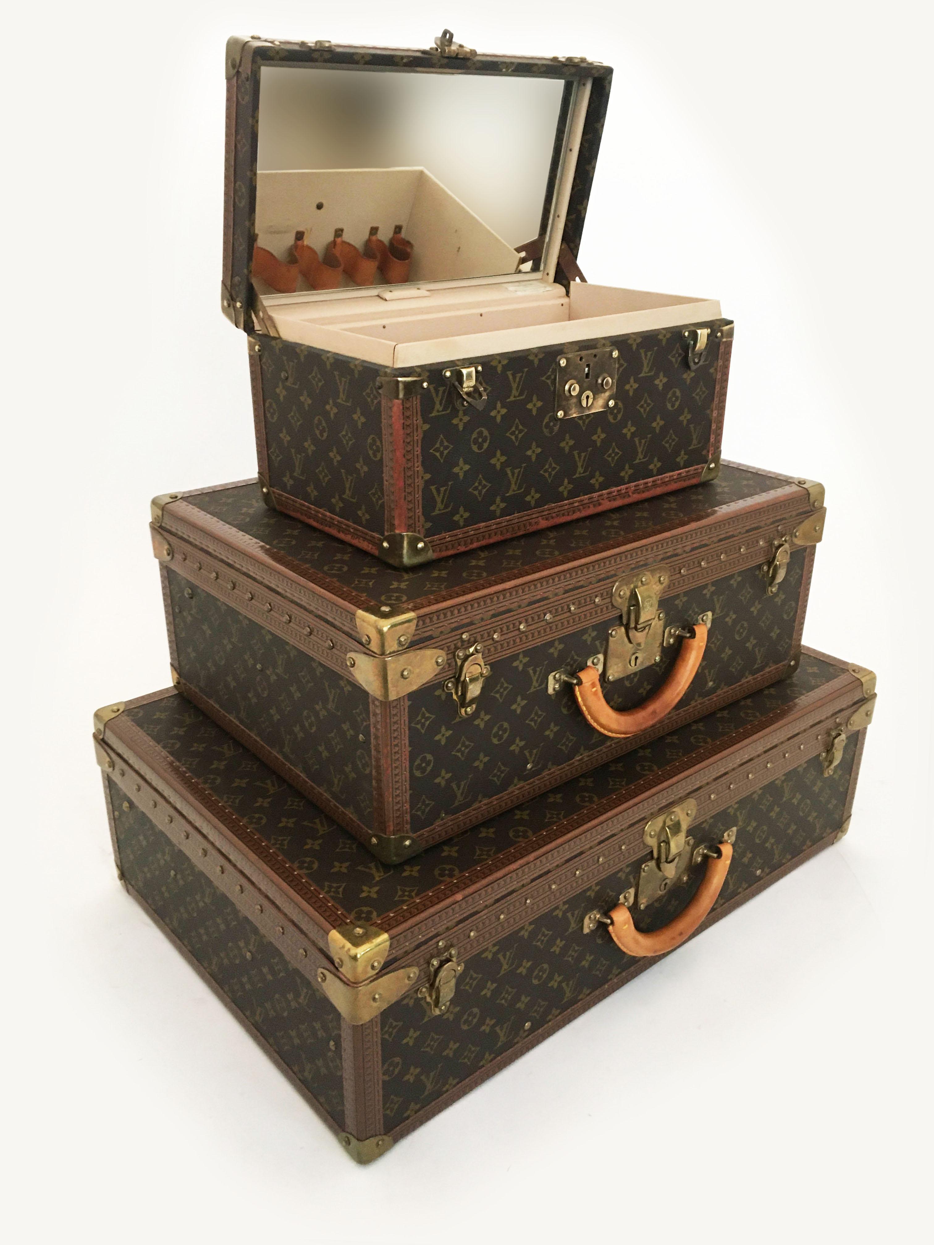 Louis Vuitton Vintage Train Case, Boite Bouteilles Et Glace, Beauty Case For Sale 6