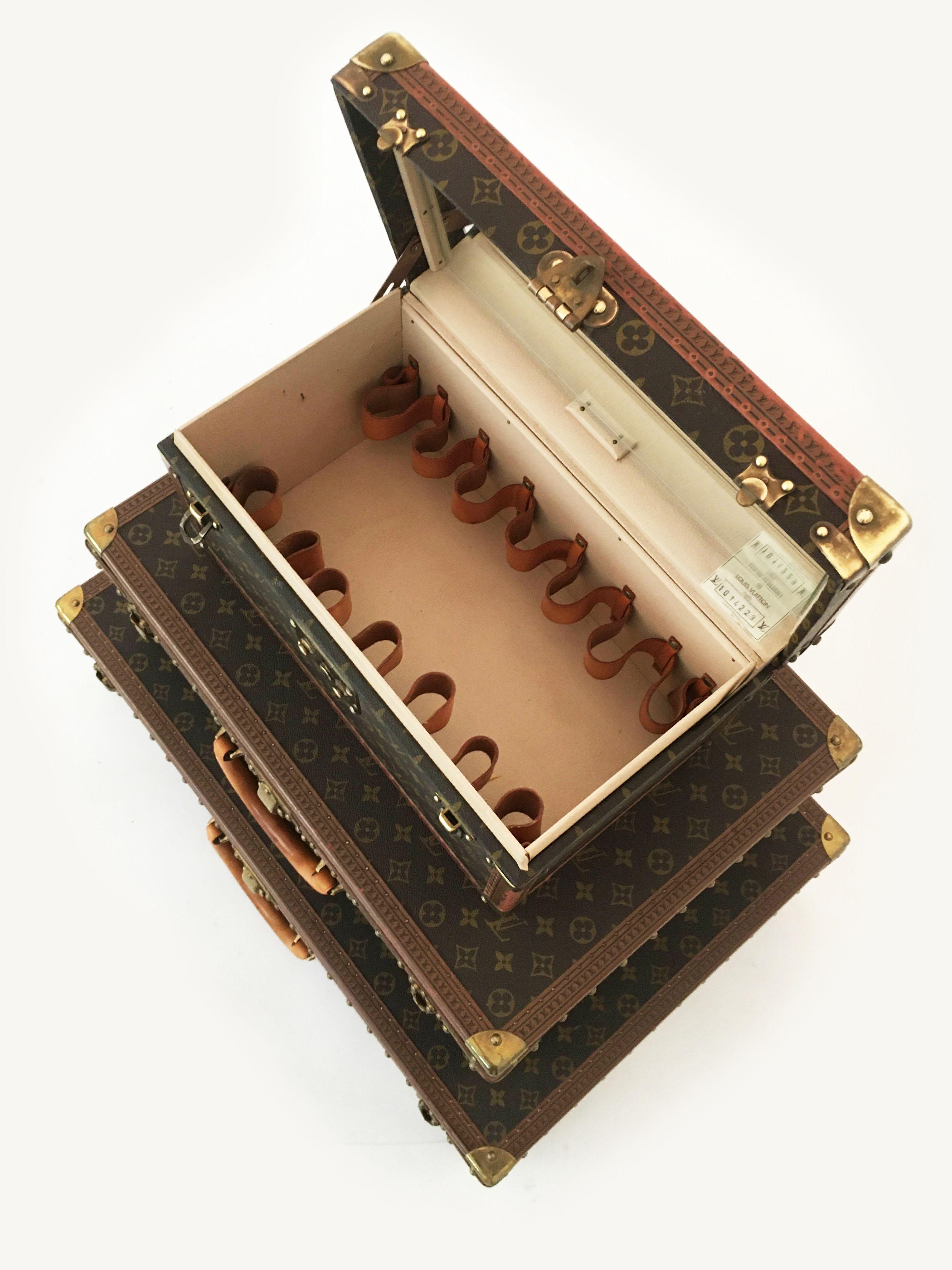 Louis Vuitton Vintage Train Case, Boite Bouteilles Et Glace, Beauty Case For Sale 10
