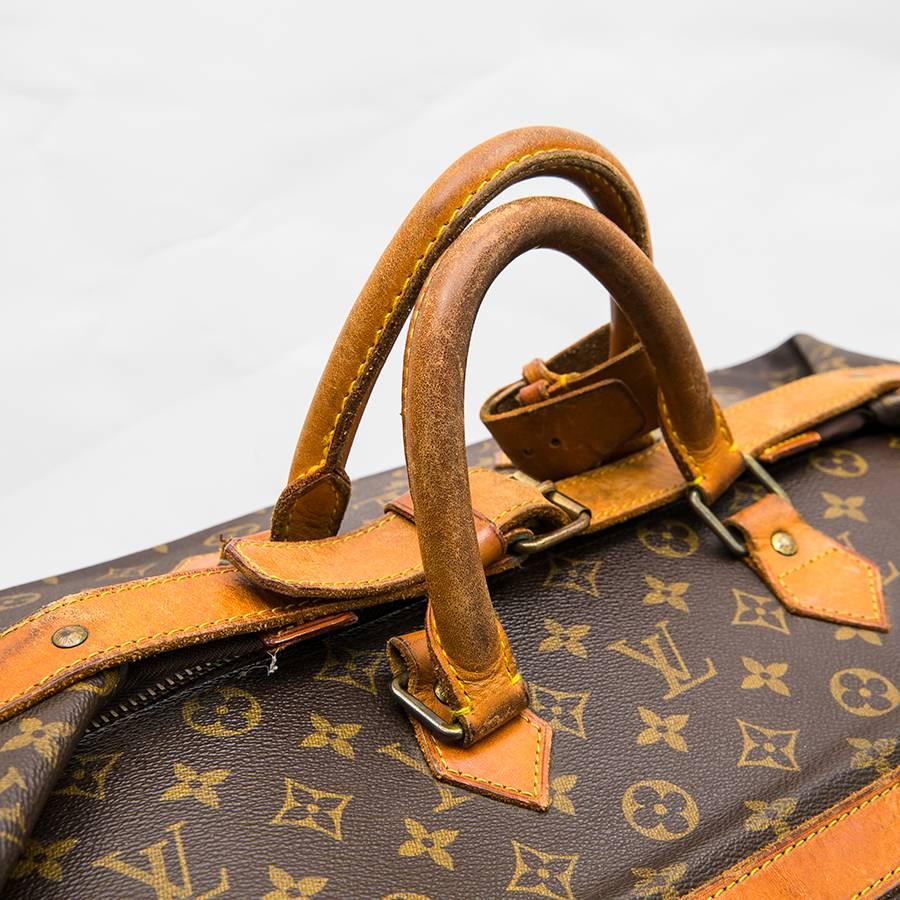 Louis Vuitton Vintage Travel Bag in Brown Monogram Canvas In Good Condition In Paris, FR
