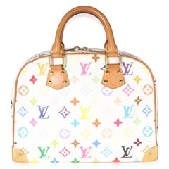 Louis Vuitton Vintage White Multicolore Monogram Canvas Trouville