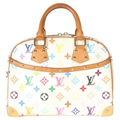 Louis Vuitton Vintage White Multicolore Monogram Canvas Trouville