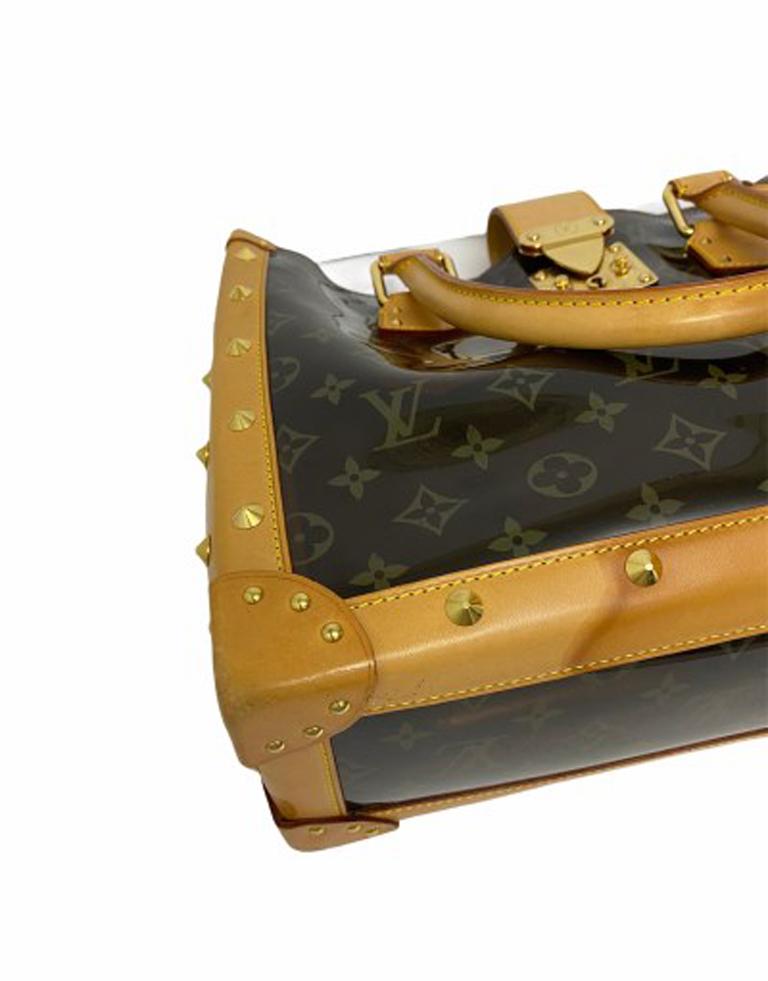 Women's Louis Vuitton Vinyl Neo Cabas Le Shoulder Bag in Brown Vinyl with Cowhide